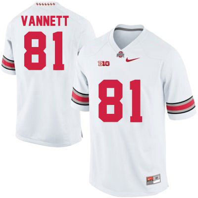 Ohio State Buckeyes Men's Nick Vannett #81 White Authentic Nike College NCAA Stitched Football Jersey HK19Q01JZ